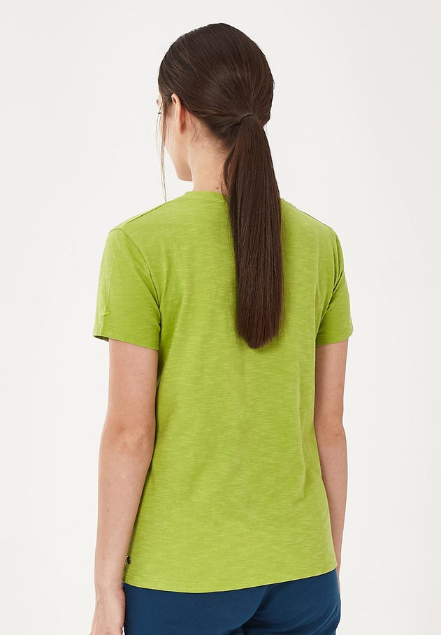 Dames V-hals T-shirt Meadow Green
