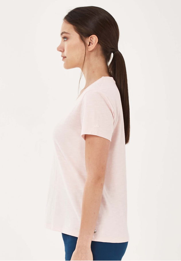 Dames V-hals T-shirt Powder