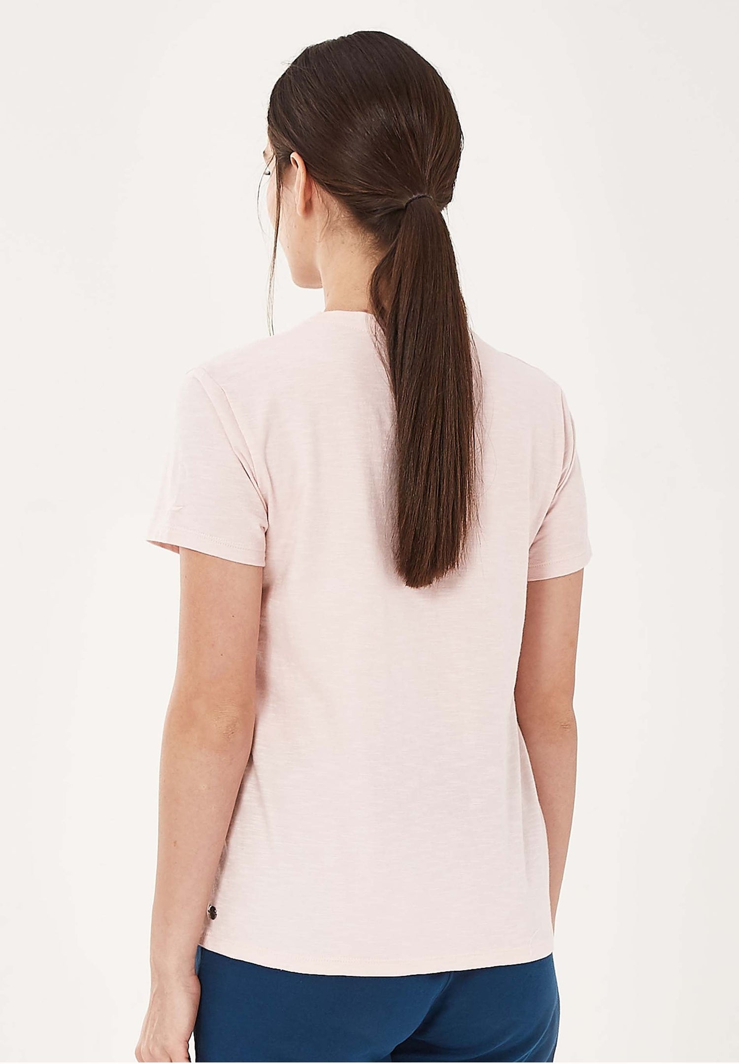 Dames V-hals T-shirt Powder