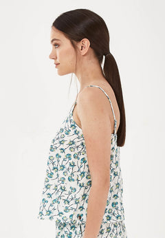 Dames Lyocell Bloemenprint Spaghettibandjestop