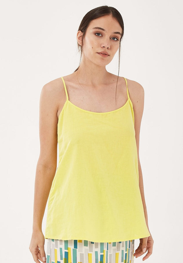 Dames Linnenmix Spaghettibandjestop Lemonade