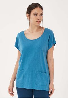 Dames Linnenmix T-shirt Ocean