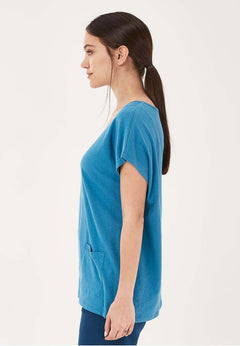 Dames Linnenmix T-shirt Ocean