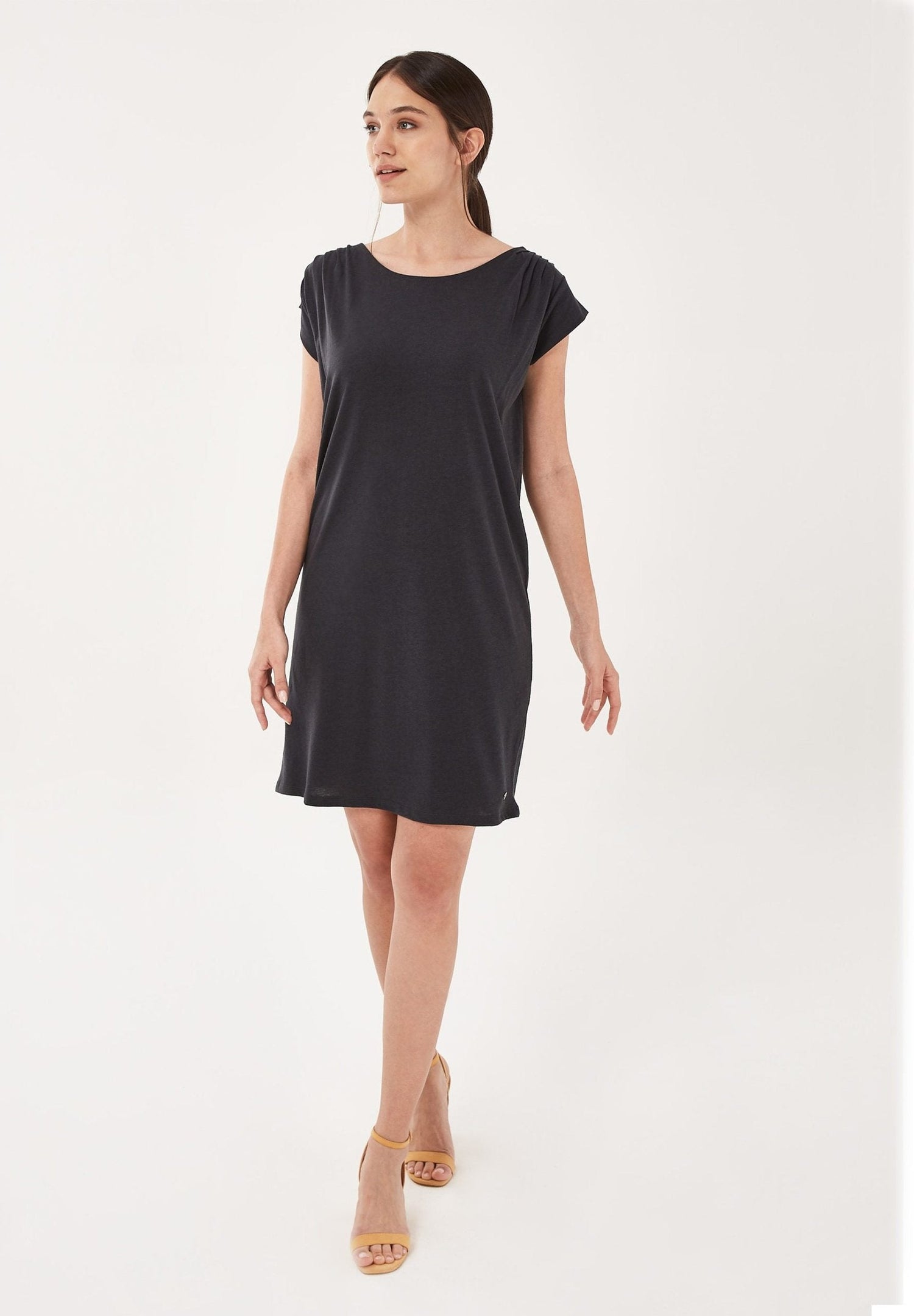 Lyocellmix Jersey Minijurk Onyx