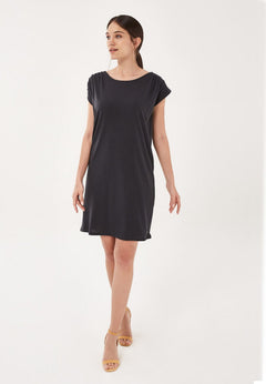 Lyocellmix Jersey Minijurk Onyx