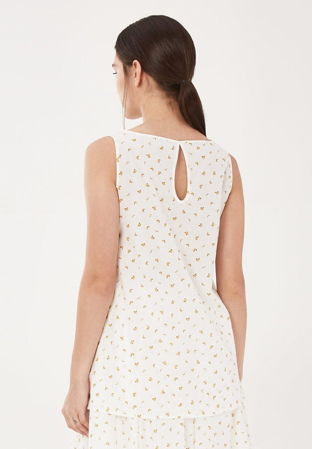 Organic Cotton Blouse Top All-Over Print