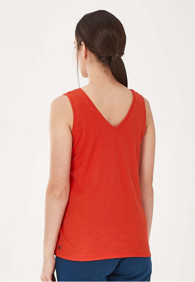 Toucan Geborduurd Tanktop Rood