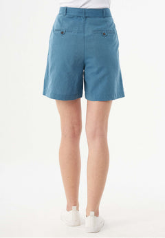 Met ceintuur Linnen-katoen Short Petrol Blue