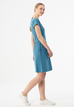 Slub jersey Jurk Petrol Blue Green