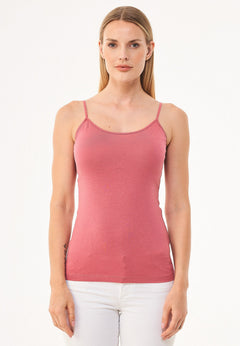 Dames Lyocellmix Spaghettibandjestop Desert Rose