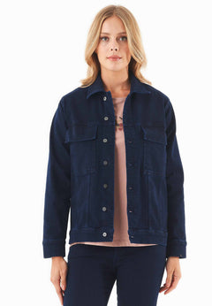 Women's Organic Cotton Denim Jacket Dark Navy
