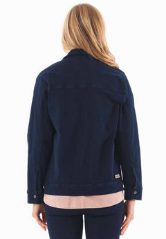 Women's Organic Cotton Denim Jacket Dark Navy