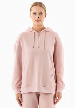 Quarter-zip Hoodie Oudroze