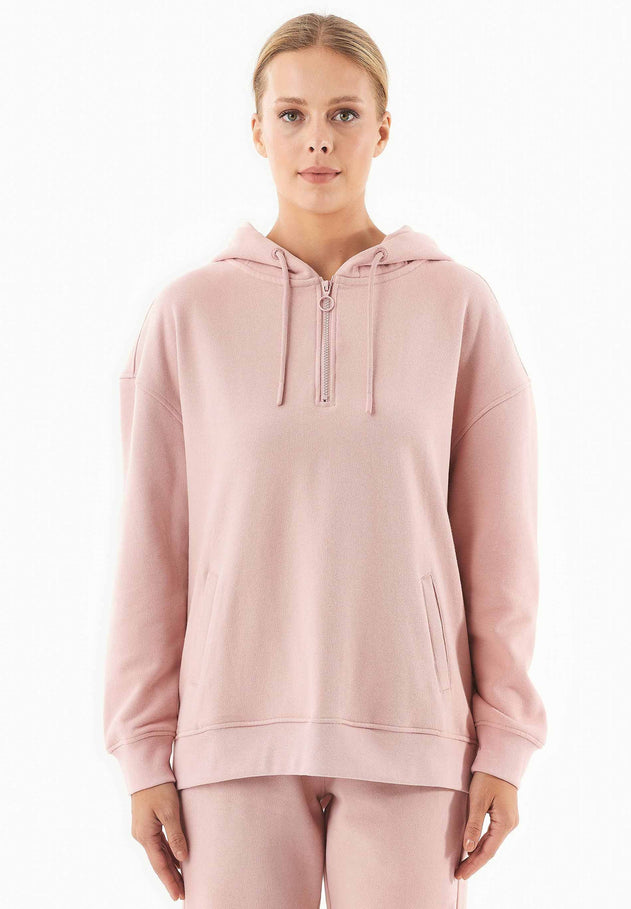 Quarter-zip Hoodie Oudroze