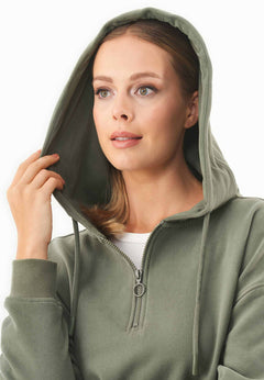 Quarter-zip Hoodie Middenolijf
