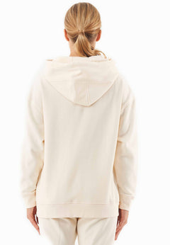 Quarter-zip Hoodie Gebroken wit