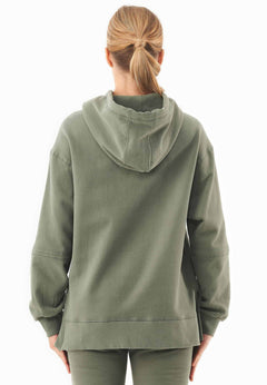 Ballonmouw Hoodie Middengroen