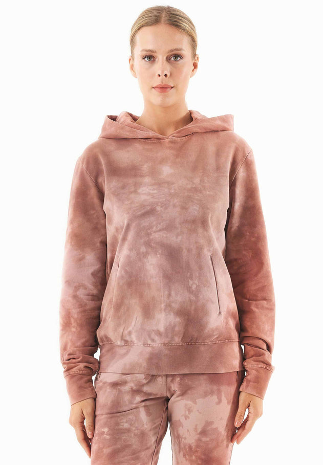 Tie-dye Hoodie Misty Rose