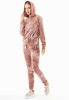Tie-dye Hoodie Misty Rose