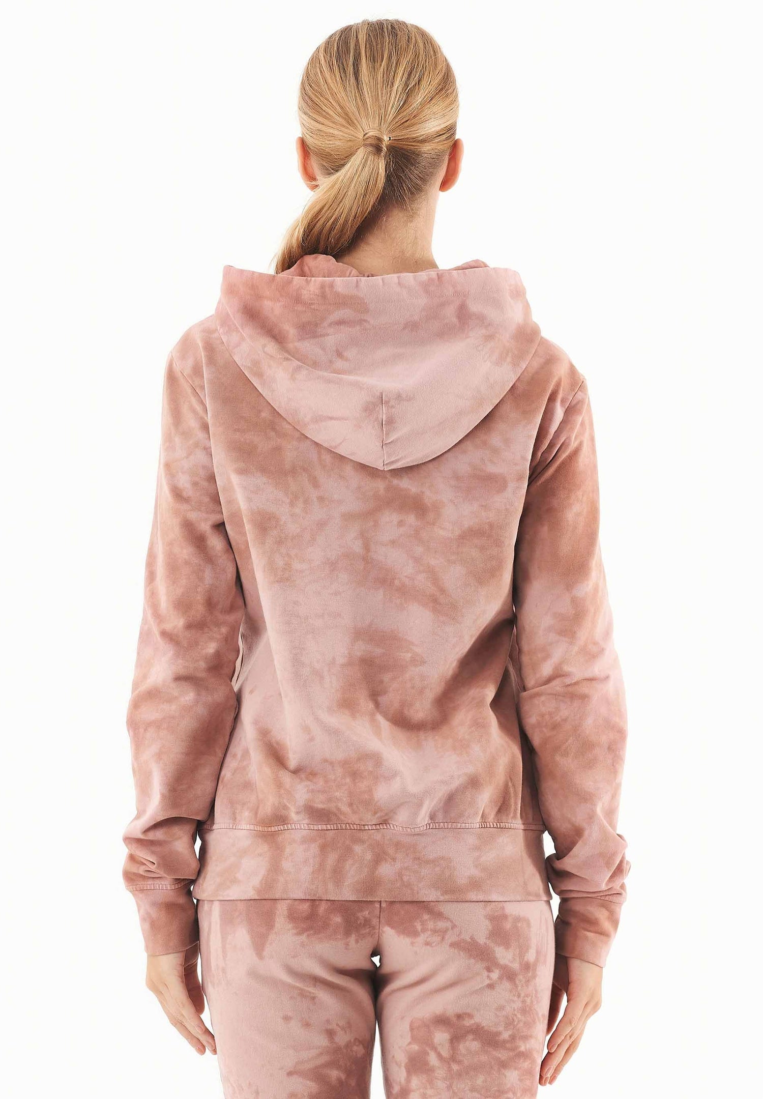 Tie-dye Hoodie Misty Rose