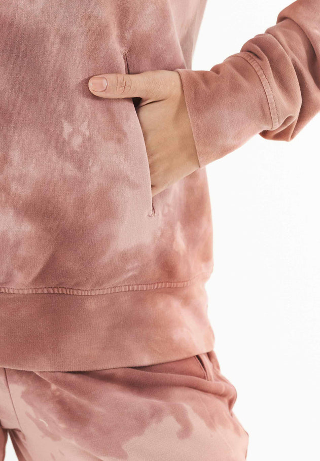 Tie-dye Hoodie Misty Rose