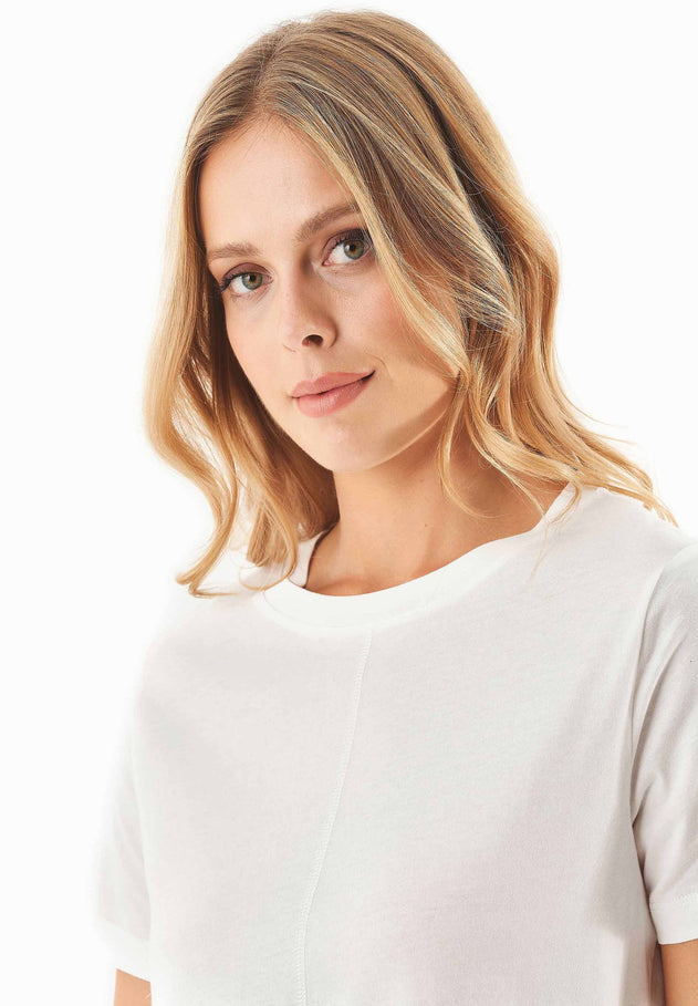 Voornaad T-shirt Gebroken wit