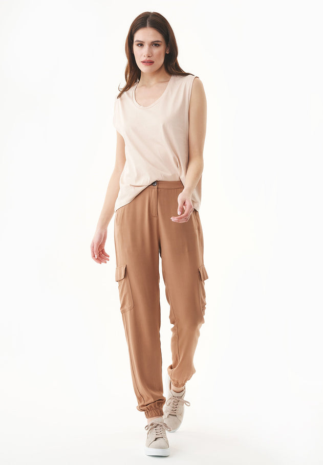 Women's Ecovero Cargo Pants Dark Hazelnut