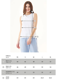 WOR15204 size chart