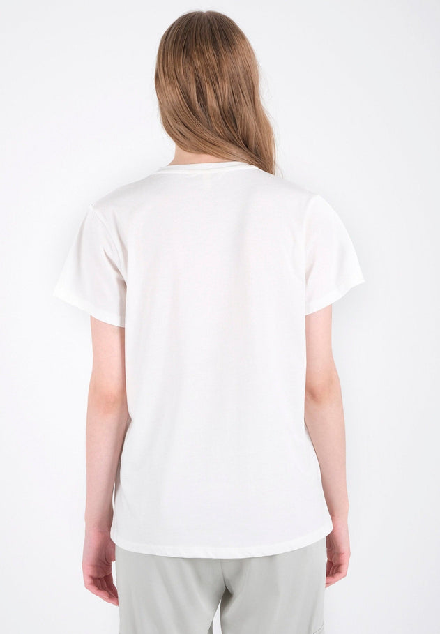 Dames Camouflageprint T-shirt Wit