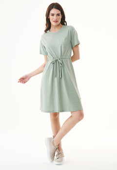 Slub jersey Jurk Water Green
