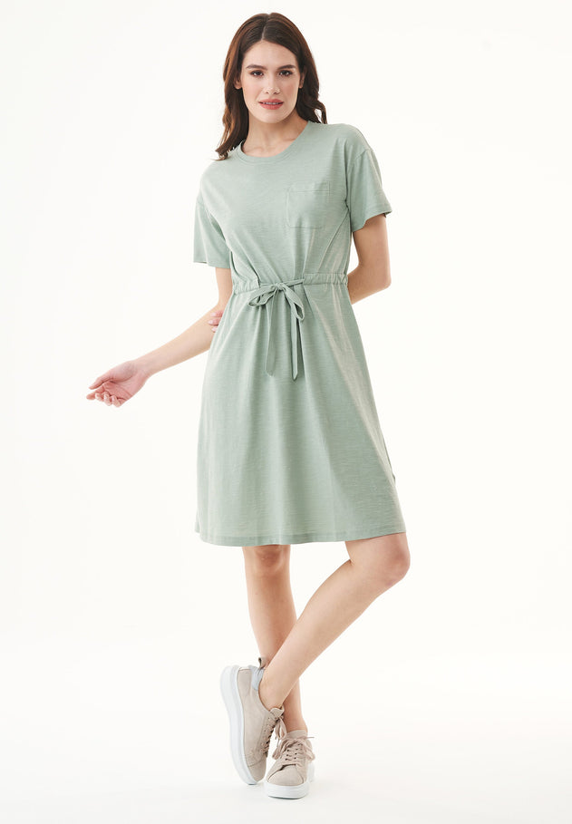 Slub jersey Jurk Water Green