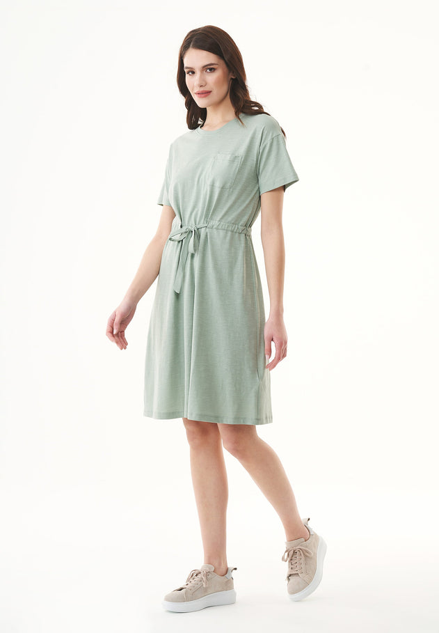 Slub jersey Jurk Water Green