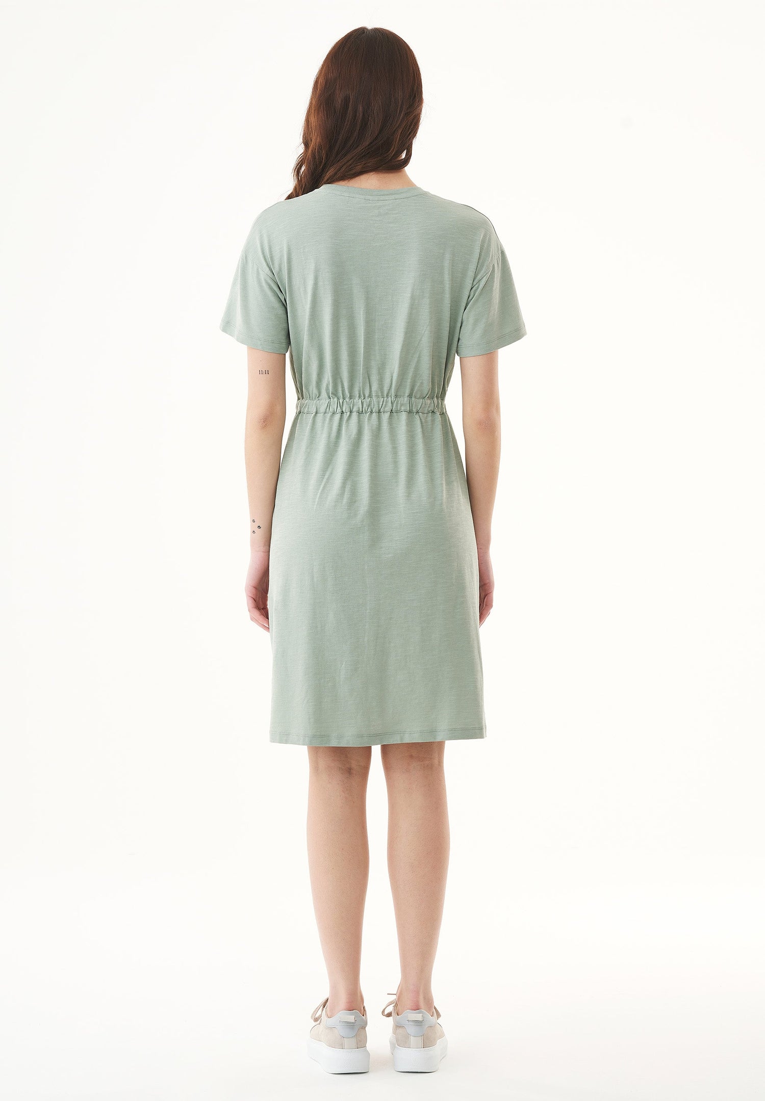 Slub jersey Jurk Water Green
