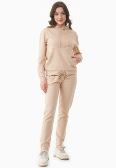 Dames Lichtgewicht Interlock Joggingbroek Soft Beige