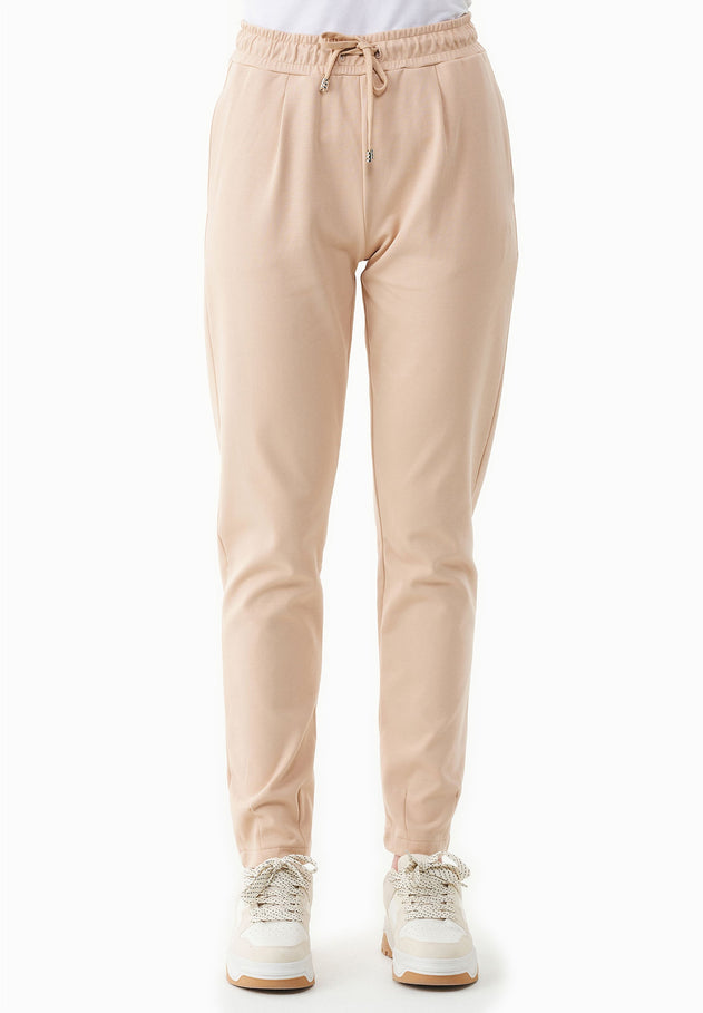 Dames Lichtgewicht Interlock Joggingbroek Soft Beige
