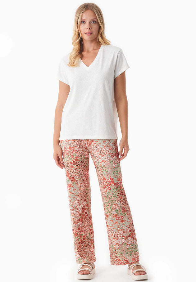 Floral Pattern Jersey Pants Bloom Baby