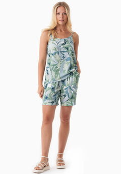 Patroon Viscose Top Abstract Leaf