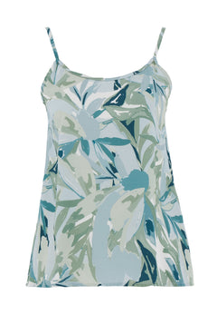 Patroon Viscose Top Abstract Leaf