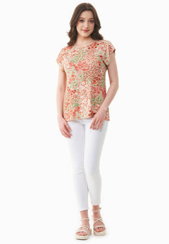 Bloemenpatroon Jersey T-shirt Bloom Baby