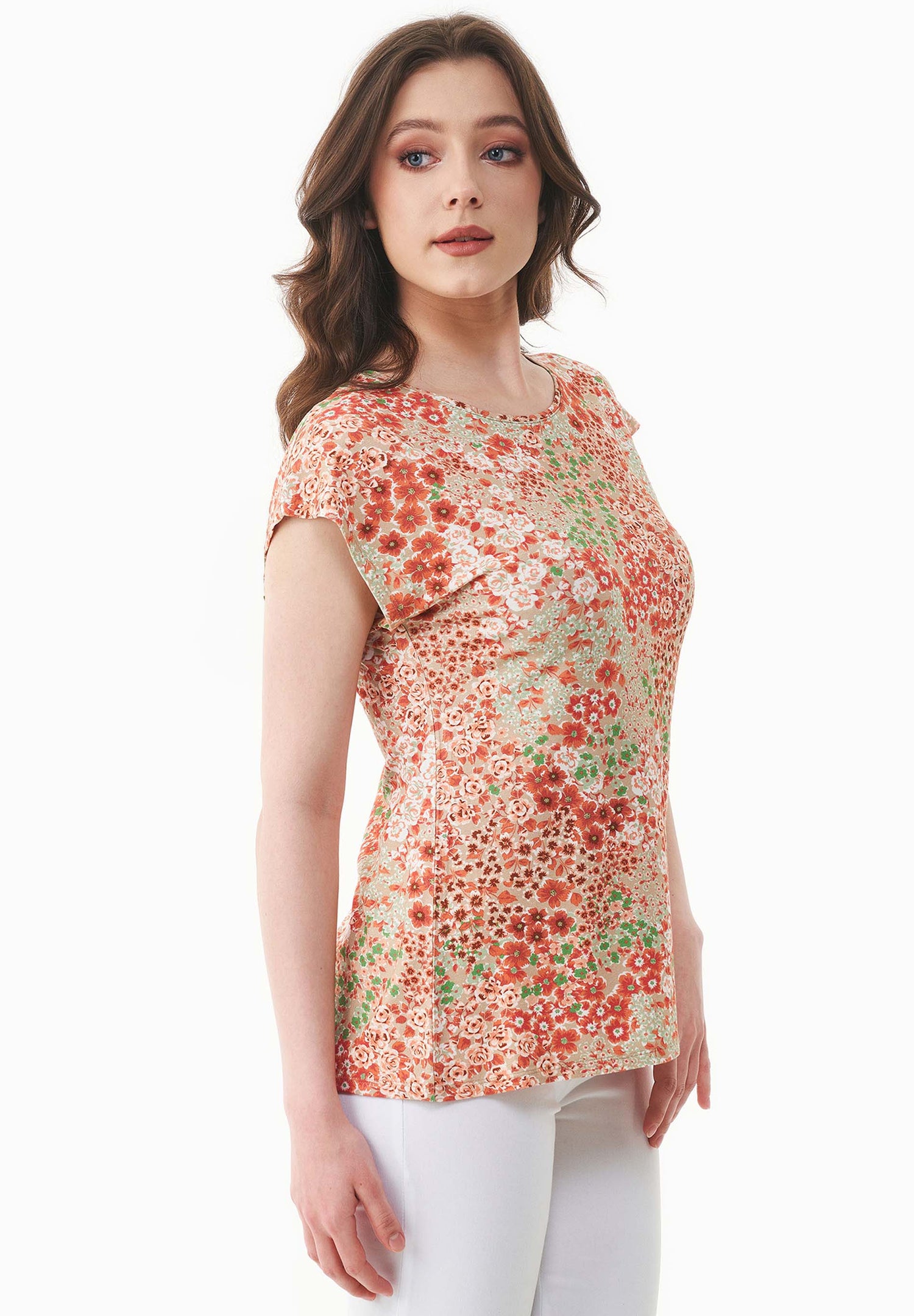 Bloemenpatroon Jersey T-shirt Bloom Baby