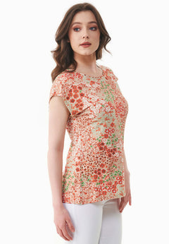 Bloemenpatroon Jersey T-shirt Bloom Baby