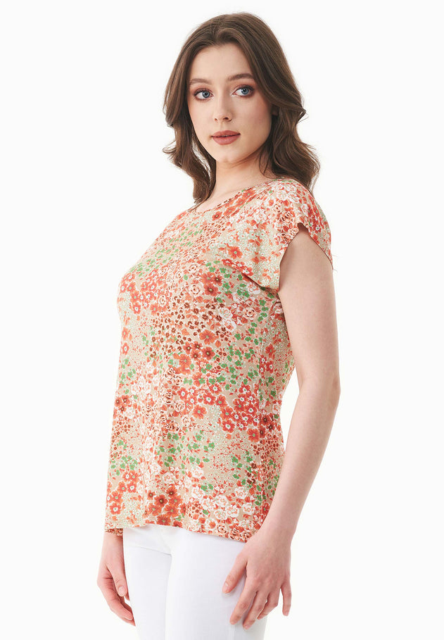 Bloemenpatroon Jersey T-shirt Bloom Baby