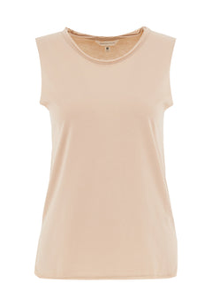 Modalmix Ronde hals Top Soft Beige