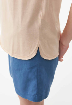 Modalmix Ronde hals Top Soft Beige