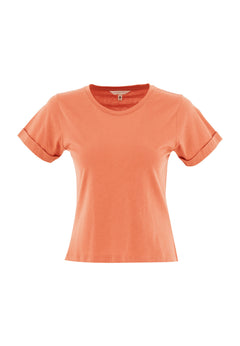 Modalmix Ronde hals T-shirt Dusty Orange