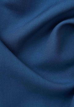 Linen-Lyocell Blend V-Neck Blouse Light Navy