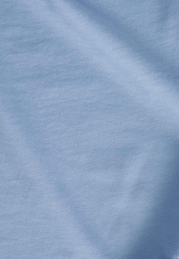 Geborduurd T-shirt Ice Blue