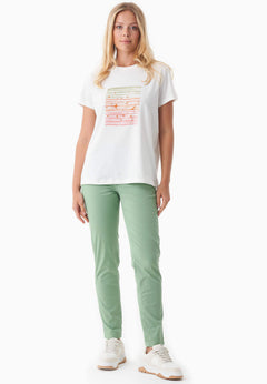 Embroidered Birds Print T-Shirt Off White