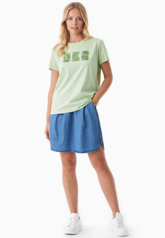 Nature Print T-shirt Foam Green