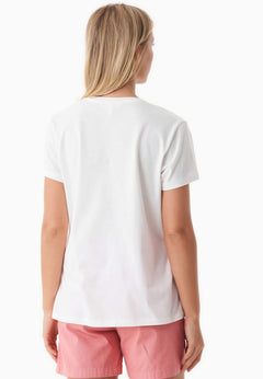 Flower Fietsprint T-shirt Gebroken wit